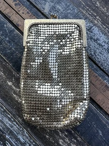VINTAGE 60er WHITING und DAVIS GOLD MESH ZIGARETTENETUI MÜNZBÖRSE 5" LANG - Bild 1 von 5