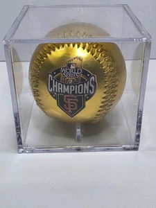 MLB WORLD SERIES CHAMPIONS 2010 SF GIANTS GOLD COMMEMORATIVE BASEBALL - Picture 1 of 3