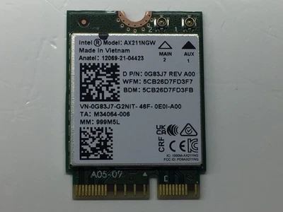 Dell Latitude 5550 Genuine Laptop Wireless WiFi Card AX211NGW G83J7 - Image 1 of 2