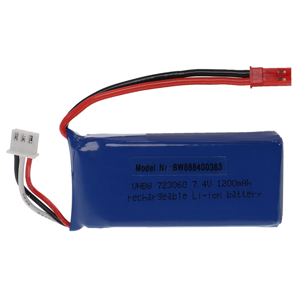 RC Akku Modellbau BEC 1200mAh 7,4V - Bild 1 von 3