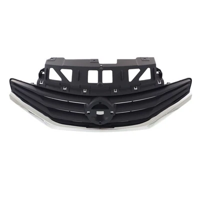 For Nissan Versa Note 2014 15 2016 Grille Plastic CAPA Gray With Chrome Molding - Image 1 of 4