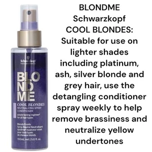 BLONDME Cool Blondes balsamo spray neutralizzante rimuove l'ottonesità 5 oz - Foto 1 di 11