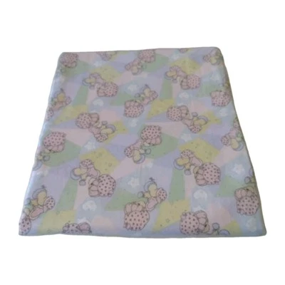 Precious Moments Spectrix Pastel Cotton Flannel Fabric 1.25 Yds 46x44 Girl Baby - Image 1 of 4