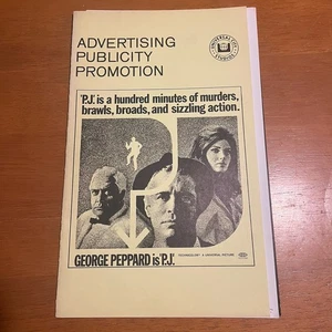 P.J. Pressbook Campaign Manual Movie Film Ad 1968 George Peppard Gayle Hunnicutt - Bild 1 von 11