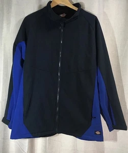 Dickies Lewiston Premium Work Fleece / SoftShell 2XL Jacket Black / Blue - Picture 1 of 24