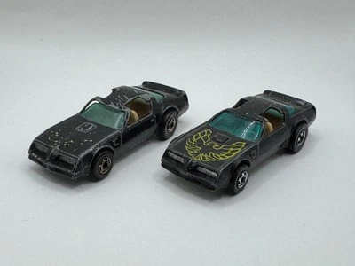 2 HOT WHEELS HOT BIRD TRANS AM ЧЕРНЫЕ НАСТЕННЫЕ СИНИЕ ОКНА СДЕЛАНО В ГОНКОНГЕ 1977 - Изображение 1 из 4
