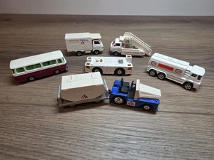 Vintage Tomica American Airlines Airport Lot + Matchbox Setra Bus + Esso Truck - Picture 1 of 8