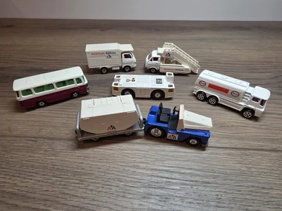 Vintage Tomica American Airlines Airport Lot + Matchbox Setra Bus + Esso Truck - Image 1 of 4