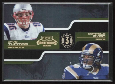 2006 Contenders Round Numbers Gold /250 David Thomas Dominique Byrd #RND-14 - Image 1 of 2
