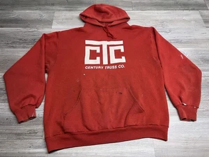 Vintage Construction Company Hoodie Century Truss Co Sweatshirt Made in USA XL - Picture 1 of 16