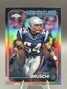 TEDY BRUSCHI #124 Career Card Refractor 2024 Topps Chrome Patriots HOF - Picture 1 of 5