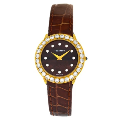 Tourneau Super Oro CA4138-BR Ladies Diamond 34 Grams 18K Yellow Gold Quartz 28MM - Image 1 of 4