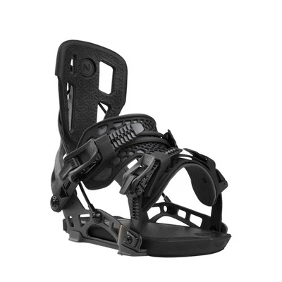 Nidecker Flow NX2 Fusion Men's Rear Entry Snowboard Bindings, Carbon Black, Larg
