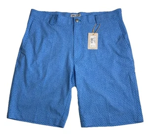 Peter Millar Shackelford Performance Golf Shorts Men's 34 Amzon Blue NWT - Picture 1 of 9