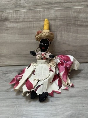 Jamaican Island Caribbean Souvenir Doll Handmade Doll 10 Ship Vintage Original - Image 1 of 4
