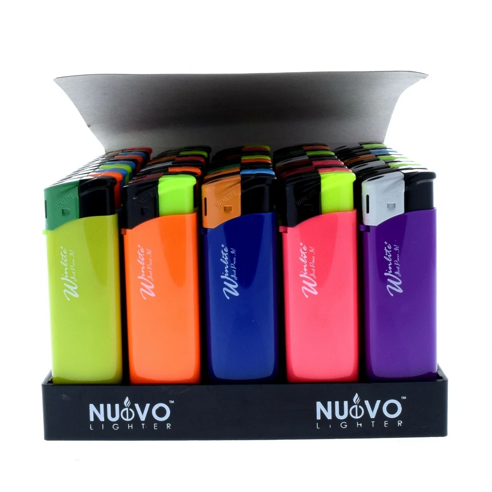 Winlite Nuevo Lighter Adjustable Flame Refillable 50 Pcs Assorted color #80-850 - Image 1 of 2
