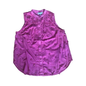 Pilcro And The Letter Press Pink Adira Sequin Textured Buttondown Top Nwt - Picture 1 of 3