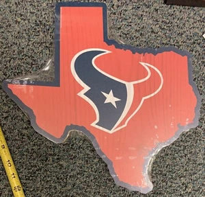 HOUSTON TEXANS STATE SHAPE WOOD SIGN NEW WINCRAFT 🤠 - Picture 1 of 4