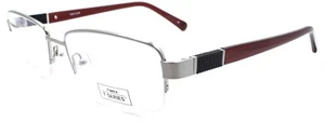 Monturas de gafas para hombre Timex 3:36 PM medio borde GRANDES flexibles 57-18-145 de metal - Imagen 1 de 3