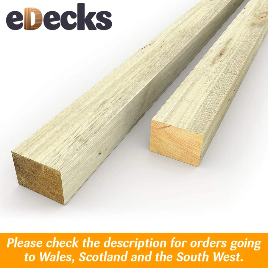 Packs of 10 Green Pressure Treated Fence Posts Multiple Sizes - Image 1 of 1