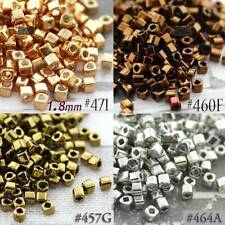 1.8mm/ 1.5mm Cube Japanese Seed Beads - CHOOSE YOUR COLOR - Four finishes -