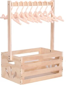 Wooden Baby Shower Crate Closet , Baby Storage nursery Crate Hamper with Handle - Picture 1 of 9