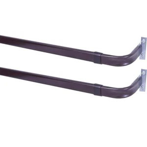 Heavy Duty Single Rod 28"-48" Adjustable Curtain Rod Hardware Included,BlackP... - Picture 1 of 7