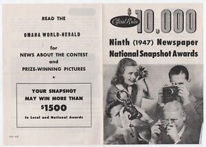 1947 Oficjalna broszura z zasadami 9. gazety National Snapshot Awards