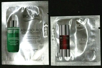 2 Biotherm: Aquasource Aura Concentrate &  Blue Therapy Red Algae Unlift. Sample - Image 1 of 4