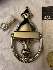 Baldwin Solid Brass Door Knocker, "Never Tarnish" Polished Finish, USA, New - Picture 1 of 2