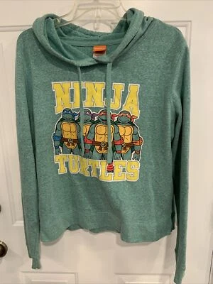 Sudadera con Capucha Verde Tortugas Ninja Adolescentes Mutantes Nickelodeon para Niños Talla XL 15/17 Foto 1 de 4