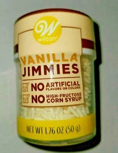 Wilton Vanilla Naturally Flavored Jimmies Sprinkles 1.76oz - Picture 1 of 4