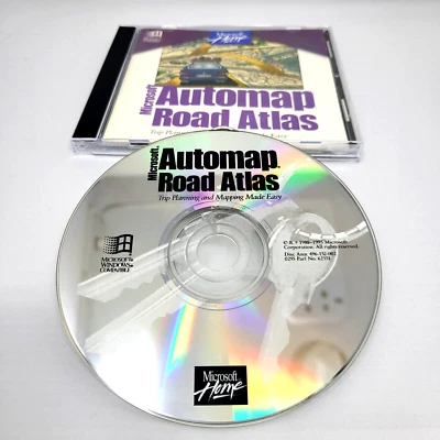 RARE Vintage 95' Microsoft Home Automap Road Atlas CD 496-152-001- [eBay VIDEO!] - Image 1 of 4