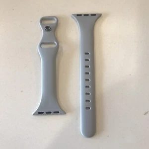 Silicone Band For Apple Watch Woman’s Size large - Gray - Fits All Apple Watches - Picture 1 of 2