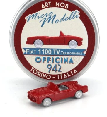 MODELLINO AUTO STATICO OFFICINA 942 FIAT 1100/103 CABRIO 1953 ROSSO 1/76 - Immagine 1 di 4