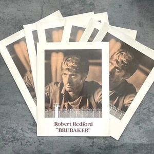 Lot of 7 Brubaker 1980 Movie USA Premiere Day Program Folder Robert Redford RARE - Bild 1 von 8