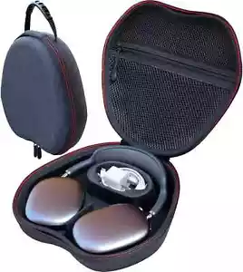 Smart Tragetasche für AirPods Max Kopfhörer mit Schlafmodus (schwarz/rot) - Bild 1 von 4