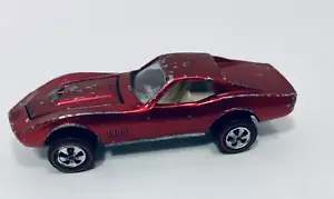 Mattel USA 1968 vtg Hot Wheels Redline Red Custom Corvette Toy 1:64 Sweet 16 car - Picture 1 of 24