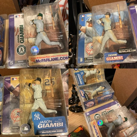 Lot of 3 McFalane Sports Picks Action Figures Jason Giambi Yankees A’s Variant Cover