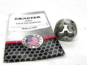 USA MADE! Exactek/Hanson 5/16-18NC Carbon Steel Die Round 1" OD 70597 HR - Picture 1 of 4