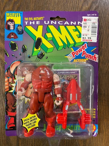 X-men Juggernaut Action Figure 1991 Toy Biz Marvel Power Punch The Uncanny 4909 Cover