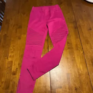 UMGEE Pants Womens Pink Moto Jeggings Zip Ankle Leggings Stretch Size Small - Picture 1 of 12