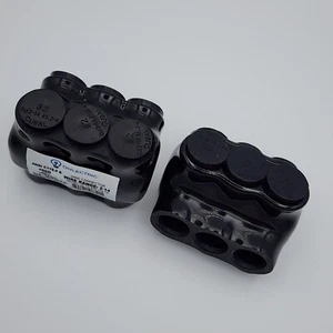 Paquete de 2 conectores multitap aislados - entrada lateral doble 3 puertos, 2-14 AWG OHLECTRIC - Imagen 1 de 7