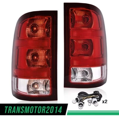 Fit For 07-13 GMC Sierra 1500 2500 3500HD Rear Tail Lights Brake Lamps Assembly - Image 1 of 4