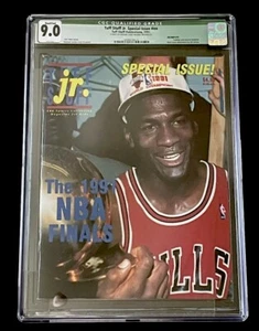 MICHAEL JORDAN RARE 1991 NBA FINALS SPECIAL ISSUE Tuff Stuff Jr. Mag Qu CGC 9.0 - Picture 1 of 3