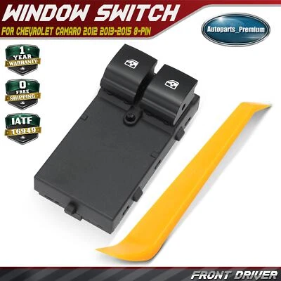 Front Driver Side Power Window Switch for Chevrolet Camaro 2012 2013-2015 8-Pin - Image 1 of 4