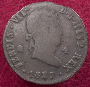 Spain 4 Maravedis 1827 (G2708) - Picture 1 of 2