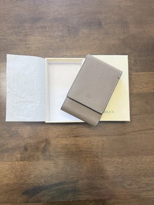 Auténtica caja de reloj Rolex de cuero topo bolsa de viaje - color raro exclusivo de AD Foto 1 de 4