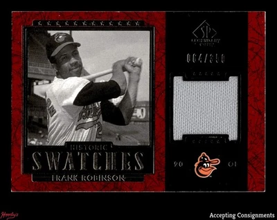 Camiseta SP Legendary Cuts Historic Swatches Frank Robinson 64/350 2003 usada en el juego Foto 1 de 2