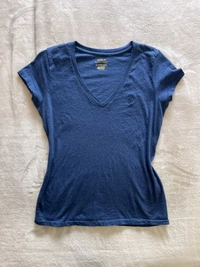 RALPH LAUREN POLO T-shirt donna blu scollo a V taglia XS USATA IN OTTIME CONDIZIONI - Foto 1 di 7